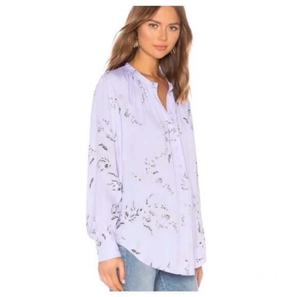 EQUIPMENT Causette Silk Shirt Blouse Lavender Multi Floral size medium - Picture 12 of 13